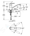 GROHE - Eurosmart Cosmopolitan Páková dřezová baterie, chrom 32842000