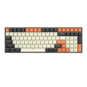 Royal Kludge RK100 hnědé spínače černo-oranžová / Bezdrátová klávesnice / mechanická / 2.4GHz BT USB / US Layout (RK100)