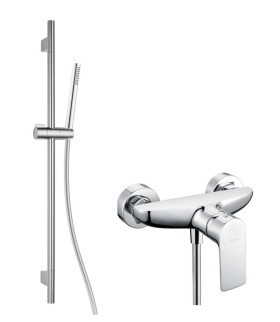 Kielle - Vega Sprchový set s baterií, tyčí, hadicí a sprchovou hlavicí EcoSpare, chrom 20618SN30
