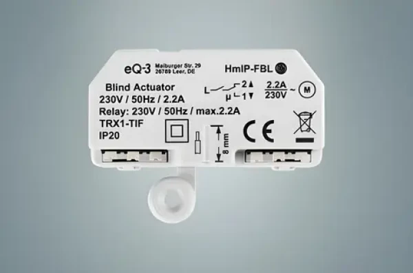 Homematic IP HmIP-FBL / Akční člen žaluzií / zápustná montáž / rádiový / IP20 (151398A0)