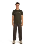 Pánské merino triko s krátkým rukávem ICEBREAKER Mens 150 Tech Lite SS Tee Range Stripes, Dark Loden velikost: XL