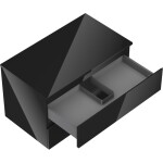 MEXEN/S - Orio koupelnová skříňka pod umyvadlo 80 cm s deskou, 2 zásuvky, černá lesk 91A10-08047-2-BFFC70