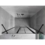 MEXEN/S - Mist sprchové dveře křídlové pravé 140, černá dekor, černá 8A4-140-001-70-77-P