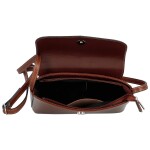 Trendy dámská kožená crossbody Deliss, hnědá