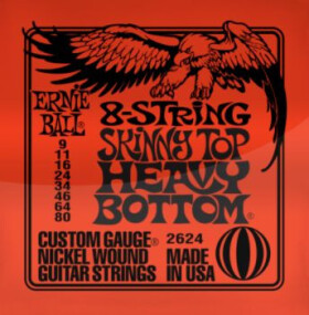 Ernie Ball P02624 8-String Skinny Top Heavy Bottom 9-80