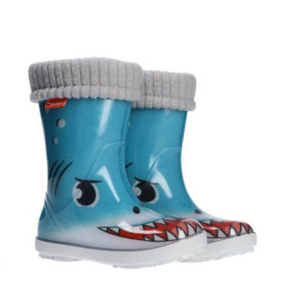 Demar HAWAI LUX PRINT 0049 žralok Dětské holínky zateplené 32-33 0049AR_32-33