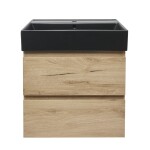 Koupelnová skříňka 2 zásuvková s umyvadlem SAT B-Way 59x50x45 cm dub mat BWAY260OAKU2BB BWAY260OAKU2BB