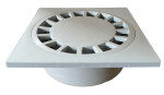MIDAS Podlahová vpusť - přímá D100/110 šedá, plastová mřížka 300x300mm, A15 p709
