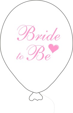 Bride to be balónek bílý