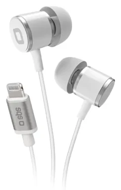 SBS sluchátka s mikrofonem Lightning bílá / Sluchátka / MFI certifikace / Drátová