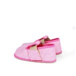 Barefoot dívčí přezůvky Pegres, BF01 textil, růžová - 28