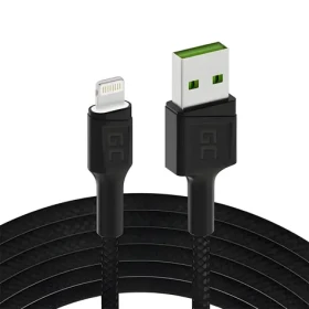 Green Cell GC Ray KABGC05 černá / Datový kabel / USB-A - Lightning / 1,2 m / LED podsvícení (KABGC05)