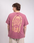 Tričko Gramicci Footprints Tee Pigment Dyed RED PIGMENT