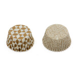 Košíčky na muffiny zlato-bílé 36 ks Košíčky na muffiny zlato-bílé 36 ks