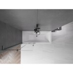 MEXEN/S - Velar L dvoukřídlá posuvná vanová zástěna 80 x 150, transparent, grafit kartáčovaná 896-080-003-01-66