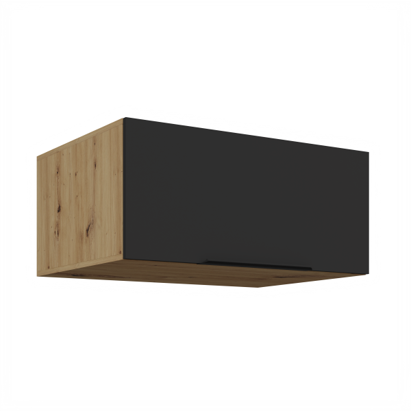 Horní skříňka Aria 80 NAGU-36 1F Barva korpusu: Dub artisan, Barva dvířek: BL - Black AFM