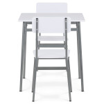 Jídelní set s 2 židlemi, 70x70x76cm, mdf AUT-O2122 WT
