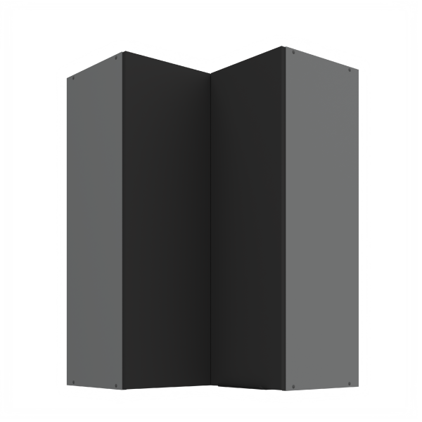 Horní rohová skříňka Aria ANT 60x60 GN-90 2F (90°) Barva korpusu: Antracit, Barva dvířek: BL - Black AFM