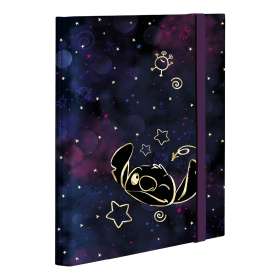 Colorino školní box na sešity s gumičkou, Stitch Gold, A4, hřbet 3 cm, lepenka