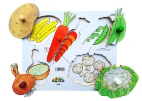 Just Jigsaws 151 Loupeme a krájíme plodiny 2 - dřevěné deskové puzzle