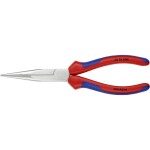 Knipex 26 26 200 T Půlkulaté kleště s břity VDE s připevňovacím okem 200mm / úzké ploché kleště /40° / délka čelistí:73m (26 26 200 T)