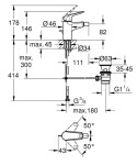 GROHE - Swift Bidetová baterie s výpustí, chrom 24332001