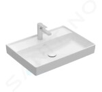 VILLEROY & BOCH - Collaro Umyvadlo 650x470 mm, bez přepadu, otvor pro baterii, CeramicPlus, alpská bílá 4A3366R1