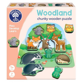 Dřevěné puzzle Lesní zvířátka