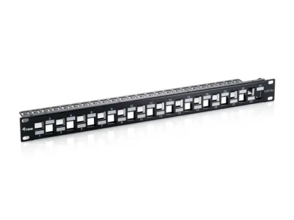 Equip 19" FTP černá / Patch panel / 24x Keystone / 1U / LSA-110 (769324)