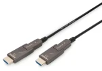 Digitus HDMI AOC Hybrid černá / Kabel HDMI / odnímatelné konektory / 4K/60Hz / 18 Gbps / 10 m (AK-330127-100-S)