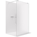CERANO Sprchová zástěna Walk-in Onyx Duo L/P - 8 mm - hranatá vzpěra - chrom, mléčné sklo - 150x200 cm