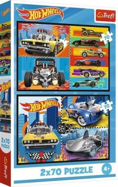 Puzzle Hot Wheels: Autíčka 2x70 dílků
