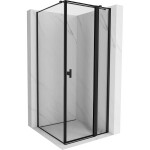 MEXEN/S - Mist T sprchový kout dveře křídlové pravá 95 x 95, černý okraj, černá 8A4T-095-095-70-70-P