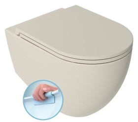 ISVEA - INFINITY závěsná WC mísa, Rimless, 36,5x53cm, ivory 10NF02005-2K