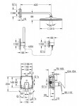 GROHE - Eurocube Sprchový set s baterií pod omítku, 31 cm, chrom 25238000