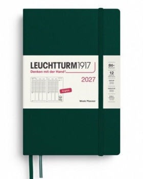 Týdenní plánovač Forest Green, Paperback B6+ 2027, anglicky