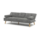 Trojmístná rozkládací pohovka, šedá, látka, ASB-C3034 GREY2