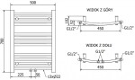 MEXEN - Ares otopný žebřík/radiátor 700 x 500 mm, 226W, zlatá W102-0700-500-00-50