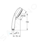 GROHE - Tempesta Cosmopolitan Sprchová hlavice, 2 proudy, chrom 27571002