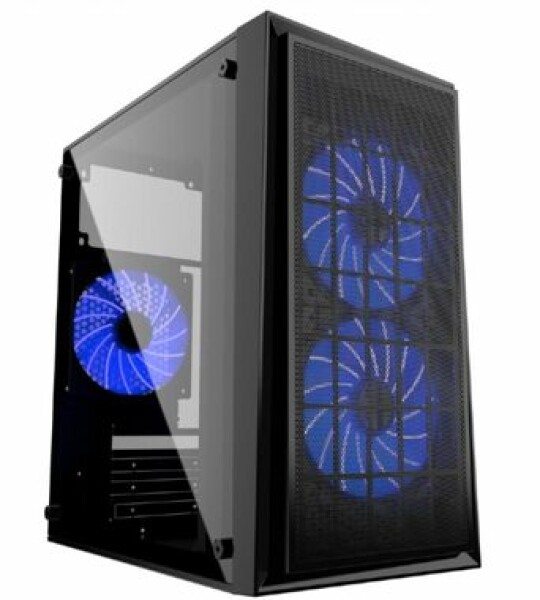 Gembird CCC-FORNAX-950B Fornax 950B černá / micro-ATX / 3x 120 / 2x USB3.0 / bez zdroje / průhledná bočnice (CCC-FORNAX-950B)