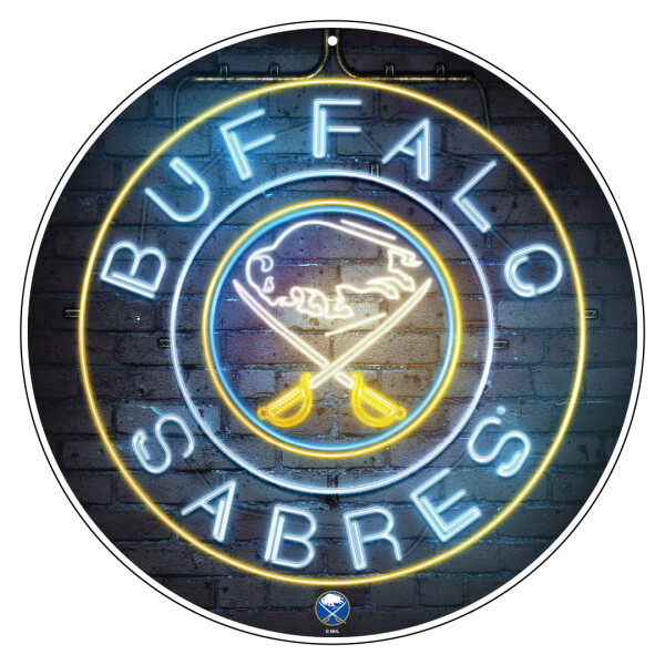 Mustang Cedule Buffalo Sabres NHL 22" Round Neon De