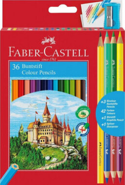 Faber-Castell Pastelky 36ks + ořezávátko, tužka a duo pastelky (128846)