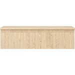 MEXEN/S - Rivel koupelnová skříňka pod umyvadlo 90 cm s deskou, 1 šuplík, reliéf , dub 91A20-09023-1-BFC81