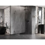 MEXEN/S - Lunar-F sprchový kout skládací dveře pravá 90 x 70, transparent, grafit kartáčovaná 836-090-070-66-00-P