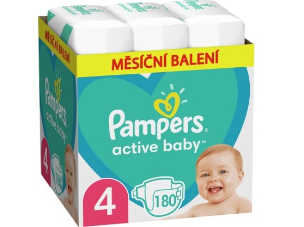 Pampers Active Baby, vel. 4, 180 ks