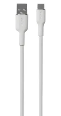 Puro Soft bílá / Datový kabel USB-A na USB-C / 1,5 m (PUUSBCICONWHI)