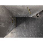 MEXEN/S - Lunar-B sprchový kout dveře křídlové levá 90 x 90, transparent, zlato kartáčovaná 832-090-090-55-00-L