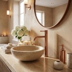 REA - Umyvadlová baterie Venti Brush Copper vysoká REA-B9783