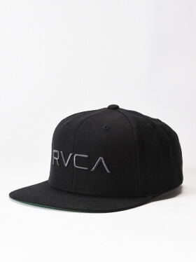 RVCA TWILL Black/Charcoal pánská kšiltovka s rovným kšiltem