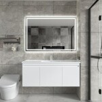 Erga Harper, LED zrcadlo 120x80cm, 3105 lm, 6500K, přední/zadní osvětlení, ERG-V01-113-1280-00